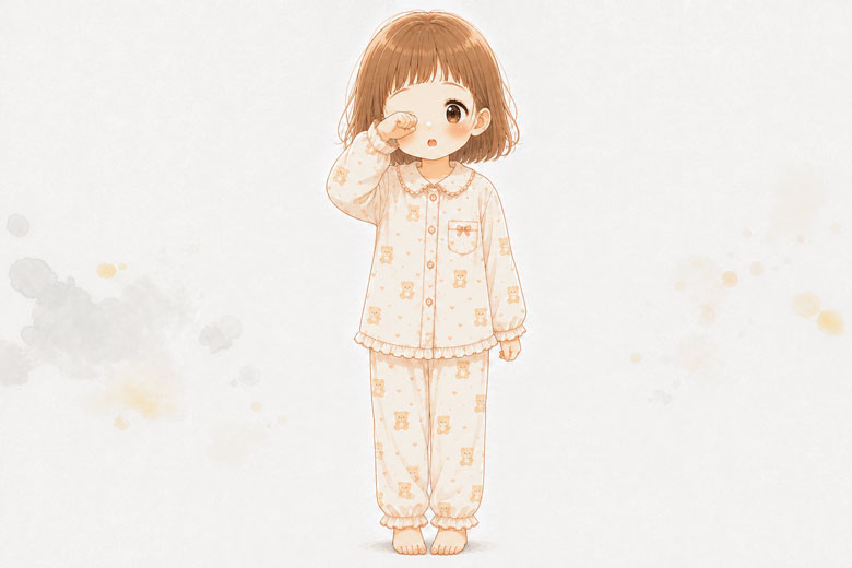 トイトレ中のパジャマな女の子